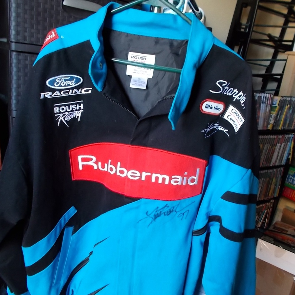 roush racing autographed kurt busch sponsor jacket